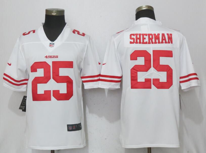 Men San Francisco 49ers 25 Sherman White Vapor Untouchable New Nike Limited NFL Jerseys